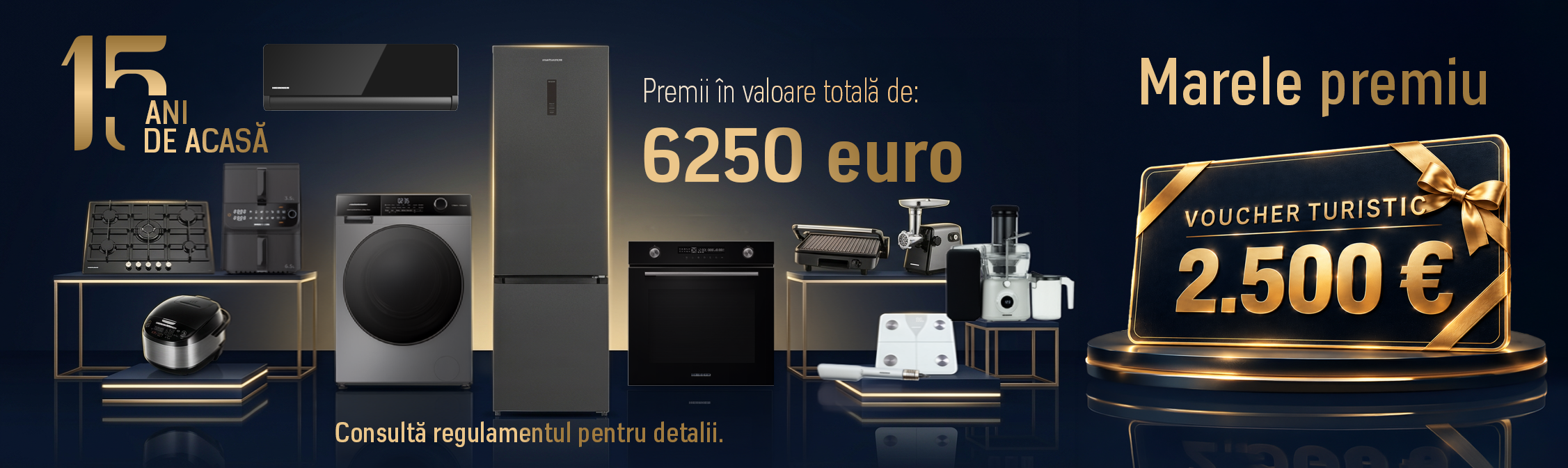 Premii totale în valoare de 6.250 € — produse HEINNER pentru un cămin mai complet